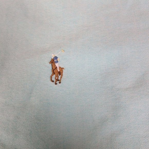 Ralph Lauren Men’s Button Up Shirt Long Large   Brown Pony size 15‎ 1/2 - Picture 2 of 6